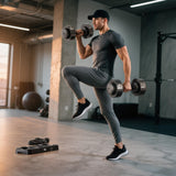 FLYBIRD Adjustable Dumbbell Set of 2, 5-IN-1 Fast Adjustable Weights Dumbbell Set for Home Gym Exercise & Fitness, Fast Change Weights with Anti-Slip Handle, Multiweight Options for Full Body Workout Suitable Men/Women(55LBx2)