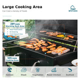 MFSTUDIO Multifunctional Extra Large 49 Inch BBQ Charcoal Grills with Temperature Control, Side Table and Easy Clean Ash Tray