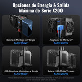 ZHIYUN MOLUS X200 Bi-Color Standard 200W Professional Portable Video Light