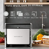 MUBENLIFE Panini Press, Electric Sandwich Press Grill, Open 180 Degrees, Electric Grill Indoor, Perfect for Grilling Sandwich, Steak, Burger, Adjustable Temperature Control, Non Stick Coating,GT60