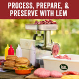 Meat Grinder, 1.0 HP Stainless Steel Electric Meat Grinder Machine, Ideal for Heavy Use LEM