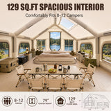 Inflatable Tent for Camping 8-12 Person, 4 Season Family Glamping Tent