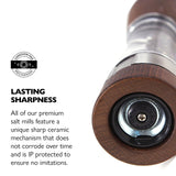 Cole & Mason Derwent Salt and Pepper Grinder Set - Refillable Salt & Pepper Grinder Set with Gourmet Precision Mechanisms - Kitchen Accessories for Cooking - Gift Set, Forest Wood
