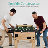 Best Choice Products Large 54 Inch Full-Size Foosball Table for Home, Game Room - Includes 2 Balls, 2 Cup Holders - Walnut