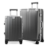 ALPHA CAMP 2 Piece Luggage Sets with Aluminum Frame (20/24 Inch,Grey)