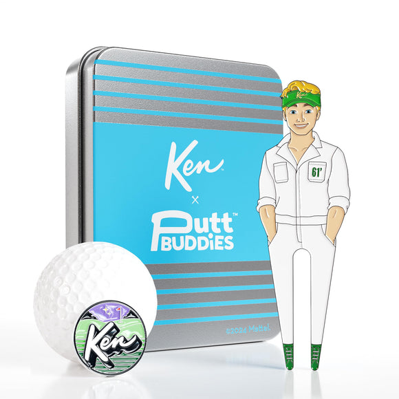 Barbie x PuttBuddies Caddy Ken Golf Divot Tool & Ball Marker Set – Premium Magnetic Ball Marker + More