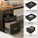 Tribesigns 85.8-Inch L-Shaped Executive Desk, Extra Large Modern Office Desk with File Drawers