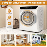 Auertech 2.8 CU. FT. Portable Dryers for Laundry, Compact Clothes Dryer with Stainless Steel Tub & Boot Dryer,1400W Dryer Machine, Electric Dryer with LED Control for Apartment, Dorm, RV, White