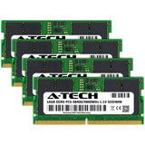 A-Tech 64GB Kit (4x16GB) DDR5 4800MHz PC5-38400 CL40 SODIMM 1.1V Non-ECC Unbuffered SO-DIMM 262-Pin Laptop Computer RAM Memory Upgrade Modules
