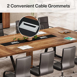 Tribesigns 8FT Large Conference Table for 10 People, Industrial 94.5-Inch Meeting Table