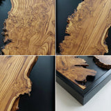 Live Edge Wood Wall Art - Natural Cedar Decor Panel for Modern Living Room and Office - 16"x32"