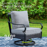 Sophia & William Metal Patio Furniture Set, 4-Piece Outdoor Conversation