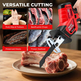 Newhai Electric Bone Saw Machine Handheld Cordless Butcher Saw with 4 Blades Battery Powered 3000mAh for Home Use