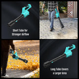 YARDCARE Electric Cordless Leaf Blower with Battery and Charger, 5-Speed + Turbo Mode, 4.0Ah Lightweight Battery Powered Powerful Blower for Blowing Leaves, Patio Cleaning, Blowers for Lawn Care
