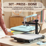 Heat Press Machine for T Shirts - 15x15 Swing Away Shirt Press Machine - Professional Heat Press for Sublimation