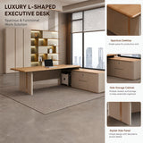 HHEvergreenEnsemble Executive Desk with Work Surface(No Tall Cabinet) (94.49IN)