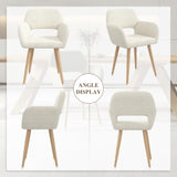 Home Office Desk Chair, Corduroy Vanity Chair 2PCS for Teen Girls, Beige