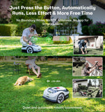 RoboUP Raccoon 2 SE Robot Mower with Ground Stake, Auto Mapping Robotic Lawnmower for 0.15 Acre with APP Control, Vision Navigation with AI Obstacle Avoidance, Ideal Robot Mower for Small Lawns