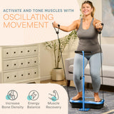 Lifepro TrimLite Vibration Plate Exercise Machine with Handlebars – Whole Body Vibration Platform for Lymphatic Drainage & Weight Loss – 99 Speed Levels