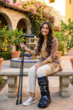 in-Motion Pro Crutches | Foldable Crutches| Crutches for Adults with Ergonomic Handles | Spring Assist Technology | Articulating Tips | Size Tall (5'10" - 7'1") | Charcoal Grey