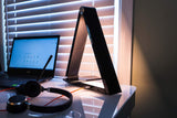 Zen Lumen Modern LED Desk Lamp with Dimmable Light Control Wireless Charging and 2 USB Ports for Home Office Dorms Bedroom Reading Light (Black)