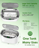 ByteRoll Ultrasonic Jewelry Cleaner, 24oz (700ml) Ultrasonic Cleaner with 48kHz High-Frequency, 5 Cleaning Modes, 304 Stainless Steel Tank, for Jewelry, Eyeglasses, Dentures, Coins, Watch Bands, Ring