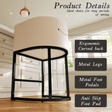 Modern Counter Height Bar Stools,Bar Stools Set of 4,PU Leather Upholstered Barrel Barstools with Backs