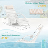 Homenjoy Pool Lounge Chairs Set of 2 with Armrest & Cupholder, 8-10 Shallow