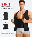 Nebility Mens Shapewear Fajas para Hombres Compression Shirt Men Body Shaper Tank Top Compression Undershirt Vest Sleeveless, Black - L