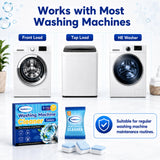 ECOFRESHEET Washing Machine Cleaner Tablets 24 Count, Deep Cleaning Washer Cleaner for Front Load & Top Load Washers, HE Washer Cleaning Tablets, Helps Reduce Odors & Buildup