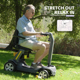 SKRT Mobility Scooters for Seniors, 15 Miles Electric Powered Mobility Scooter, Integrated Foldable Mobility Scooter 300lbs Capacity, Handicap Scooters for Adults, Elderly, for Travel (Grey)
