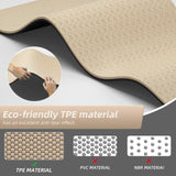 onlyhe Extra Thick 12mm TPE Exercise Yoga Mat with Strap, 1/2 Inch Non-slip Workout Mat for gymnastics, Pilates, Home, Workout, Gym Floor Fitness (Milk coffee + Black)