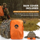 MoiShow Hunting Backpack, Outdoor Hunting Pack with Rifle Holder, Hunting Backpacks for Men, Hunting Bag with Waterproof Rain Cover MoiShow