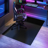 Chair Mat for Hard Floor, 47" x 36" Vinyl Gaming Chair Mat for Hard Surface (Black) SALLOUS