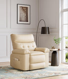 GarveeHome Oversized Leather Recliner Chair, Extra Wide Manual Recliner for Adults, Lazy Chair with 1.5X Sponge Comfort Arm and Back for Living Room, Bedroom, Nursing Room