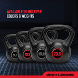 RBX Cement Kettlebell with Shock-Proof Plastic Coating - Kettlebell Sets for Home Gym and CrossFit Training, Comes in 4 Weight Options RBX