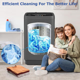 Nictemaw Portable Washing Machine, 20Lbs Capacity Portable Washer Machine, 2.8Cu.ft Washer and Dryer Combo with 10 Programs 8 Water Levels Compact Laundry Machine for Apartment, Dorms, RV