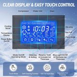 500 lbs High-Output Commercial Ice Machine Freestanding Self-Clean Durable