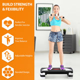 Smartxchoices 30'' Aerobics Stepper Workout Step Platform with 4" - 6" - 8" Adjustable Risers, Fitness Exercise Workout Trainer,Non-slip Step Platform for Cardio, Core, Strength Training,Home Gym