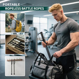 2PCS Ropeless Battle Ropes – Portable Workout Ropes for Home Gym with Non-Slip Gloves, Low-Impact HIIT and Strength Workouts, Home Workout Fitness Equipment for Full-Body Exercise,Men Women