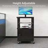 24*18*41.5'' Steel Large Av Cart,Mobile Av Cart,Rolling Presentation Carts