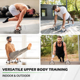 Push Up Stand, Pushup Handles for Strength Training, Heavy-duty Stainless Steel Push Up Bars Gym Exercise Equipment, Hold Up to 500lbs, 1 Pair Semperviren