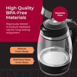 Living Electric Kettle, Electric Tea Kettle for Boiling Water, 1500W SpeedBoil Teach Automatic Shutoff, 1.8L Cordless Mueller