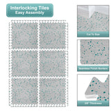 Sorbus 120 Sq. Ft. Wood Grain Floor Tiles Foam Mat EVA Interlocking Mats Tile 3/8-Inch Thick Flooring Wood Puzzle Exercise Mats w/Borders - Home Playroom Basement, Apartment, Trade Show, Baby, Dance