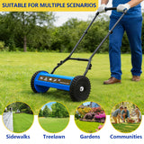 Lawnworld 16-Inch Reel Lawn Mower with Tool-Free Blade Adjustment, 5-Blade Manual Push Lawn Mower, 5-Position Height Adjustable Hand Push Reel Mower