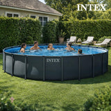 INTEX Ultra XTR 22 ft x 48 in Above Ground Pool Set, Round Swimming Pool with Steel Frame, 2100 GPH Sand Filter Pump, Ladder, Cover, & Ground Cloth