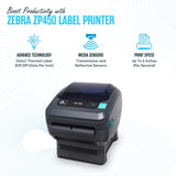 ZP450 Zebra Direct Thermal Label Barcode Printer - USB, Serial & Parallel