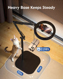 LUXSURE Ring Light Tripod for iPhone with Light, Overhead Phone Mount with Phone Holder, Adjustable Ring Light with Stand and iPhone Tripod for Video Recording,Cooking,Painting,TikTok,YouTube