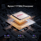BOSGAME P4 Ultra Linux Mini PC, Ryzen 7 7730U 16GB DDR4 1TB PCIe SSD