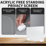 4 Pcs Desk Divider Privacy Panel 23.6 x 15.8 Inch Counter Desk Acrylic Panel Holder (Frosting) GOOFCXO